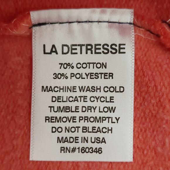 LA DETRESSE Blaze cut off Bermuda comfy athleisure red sweat shorts Size XS NEW - Picture 5 of 6
